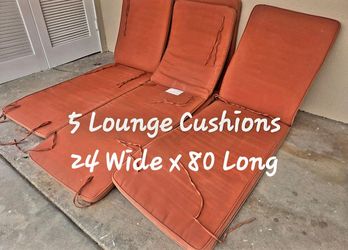 Set of 5 Outdoor Lounge Chair Cushions