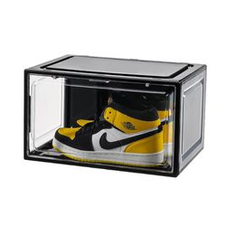 Magnetic Shoe Storage Box Drop Side Sneaker Case Stackable Container XL