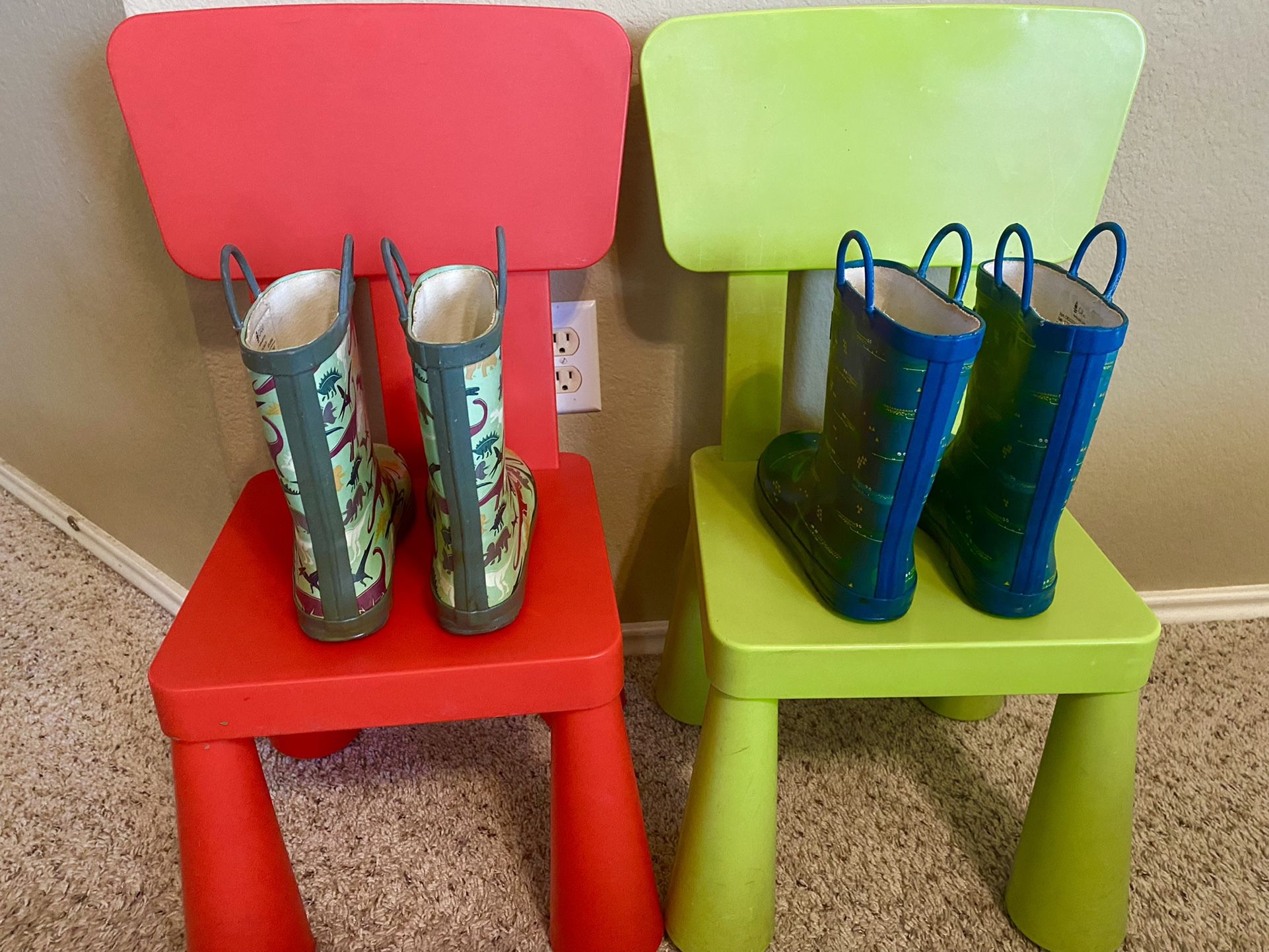 Kids Rain Boots Size 4 $10 Each 