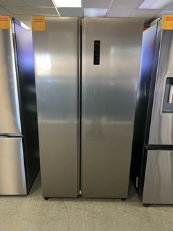 Element stainless steel side by side refrigerator