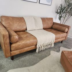 Leather Couch & ottoman