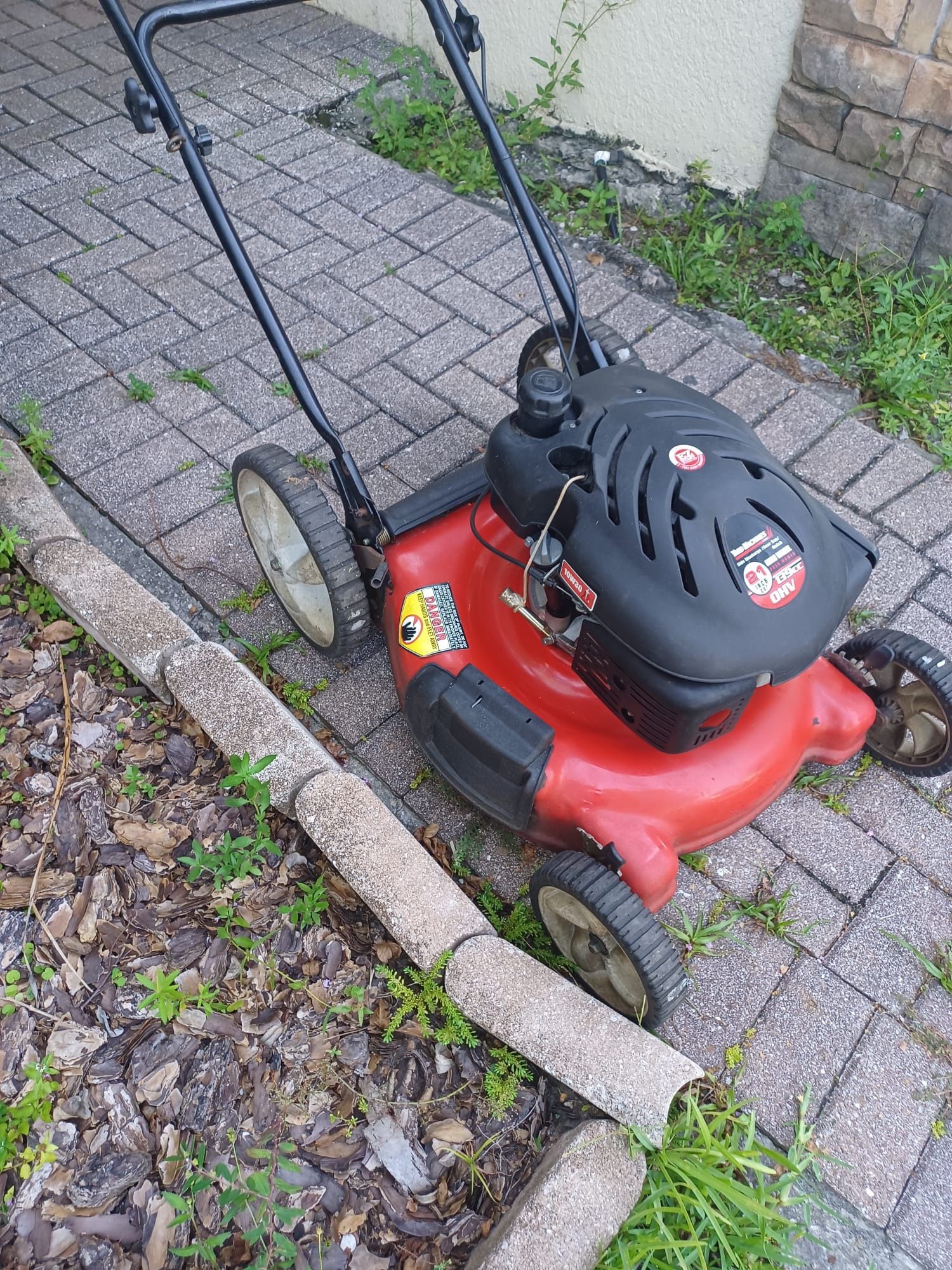 Gasoline powered lawn mower