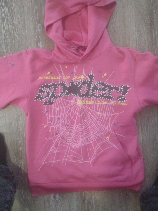 Small Pink Spider Hoodie 