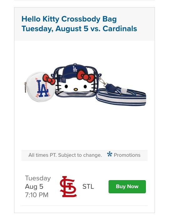 2 Dodger Tickets (Hello Kitty Night)