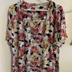 JM Collection ladies XL short sleeve top
