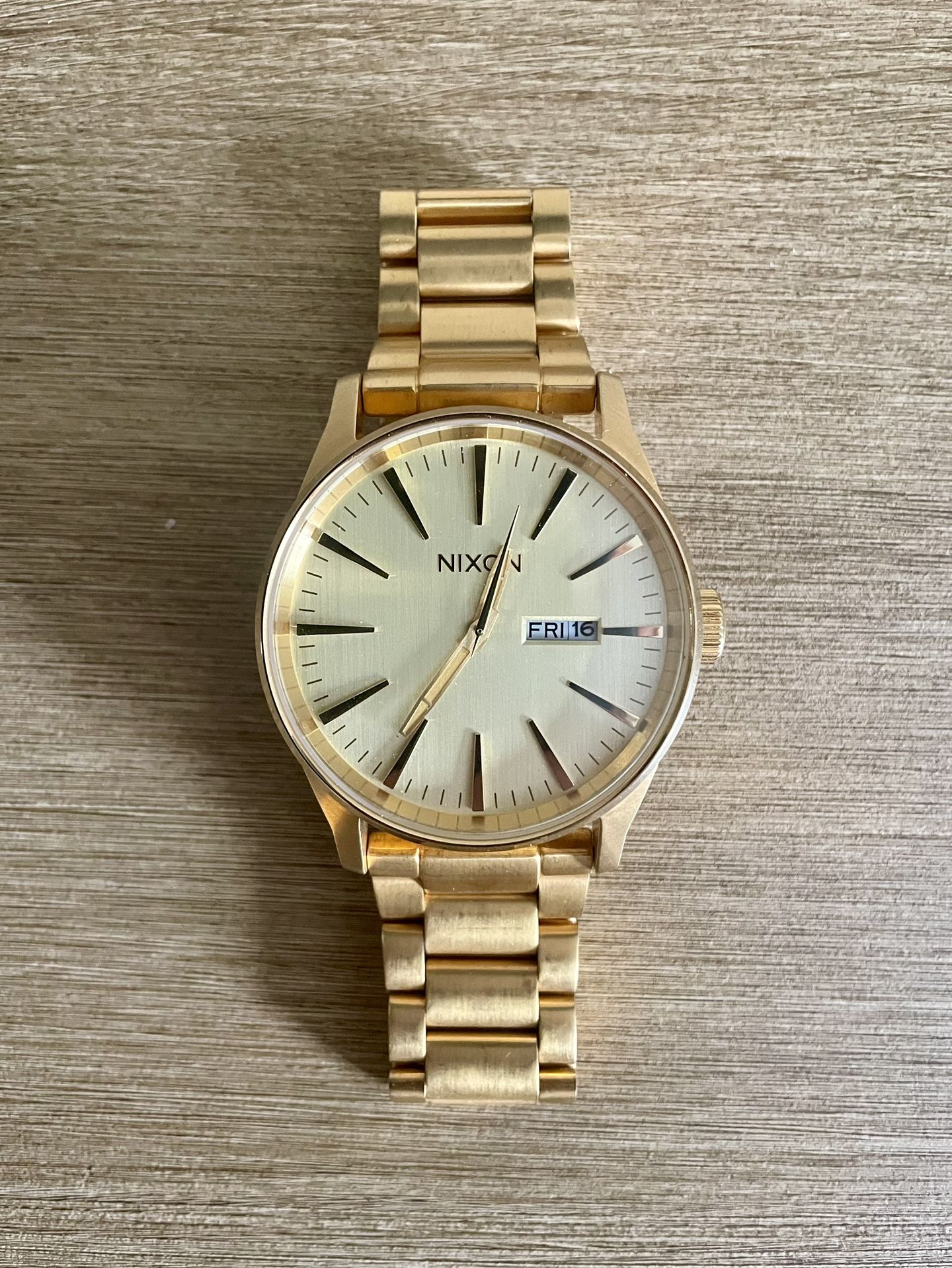 Nixon Sentry Gold Watch
