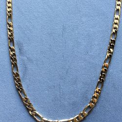 24” Figaro Necklace Thin 4mm *Unisex* 14k Gold Plated *Pickup Boca Raton