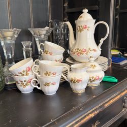 Germain China - Tea And Dessert Plates Set W/ Cream And Sugar 