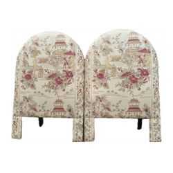 Two Twin Bed Fabric Headboards