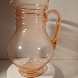 Vintage Pink Depression Glass Pitcher