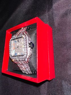 Iced Out Carti Watch Colorful Roman Numerals