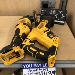 20V MAX XR Cordless Brushless Compact Reciprocating Saw DEWALT 20V MAX (Two tools 2 batteries  Only)