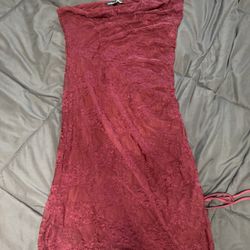 Fashion Nova , Red Lace Dress , Size S