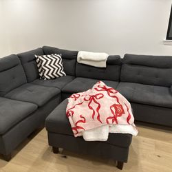 Cravens 105’’ Wide Left Hand Facing Sofa And Chaise With Ottoman