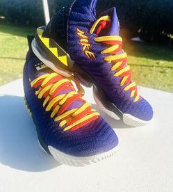 Nike Men's LeBron XVI 16 "Martin" Purple/Yellow Men Size 11🏀 $125