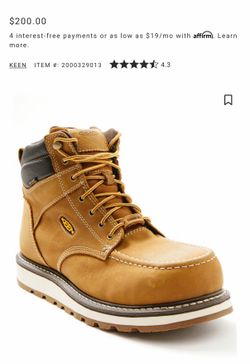 Mens Keen steel toe boots size 7