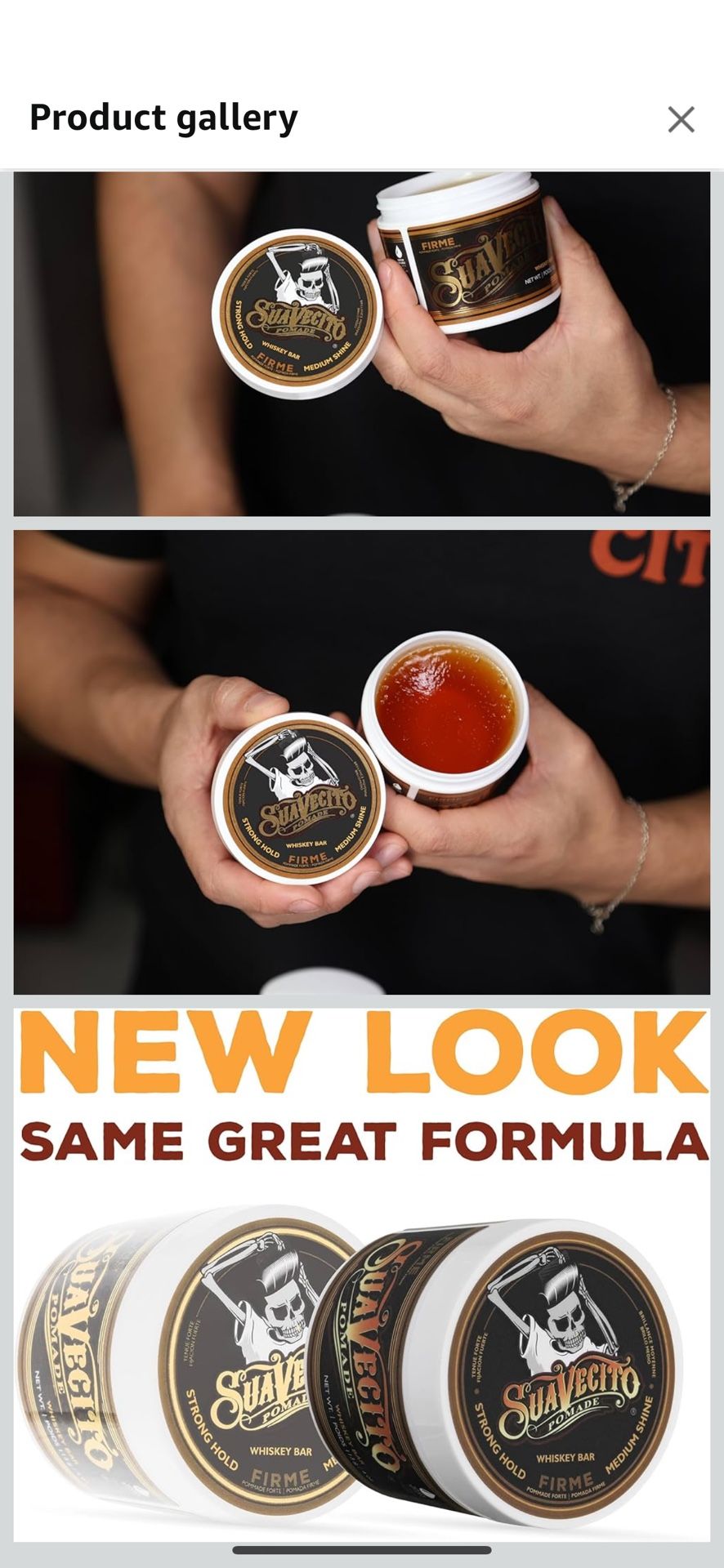 Suavecito Suavecito Pomade For Men - Medium Hold Shine Water Based oz Pack Wax Like Flake All Day Hair Free Gel Hairstyles Easy To Wash Out