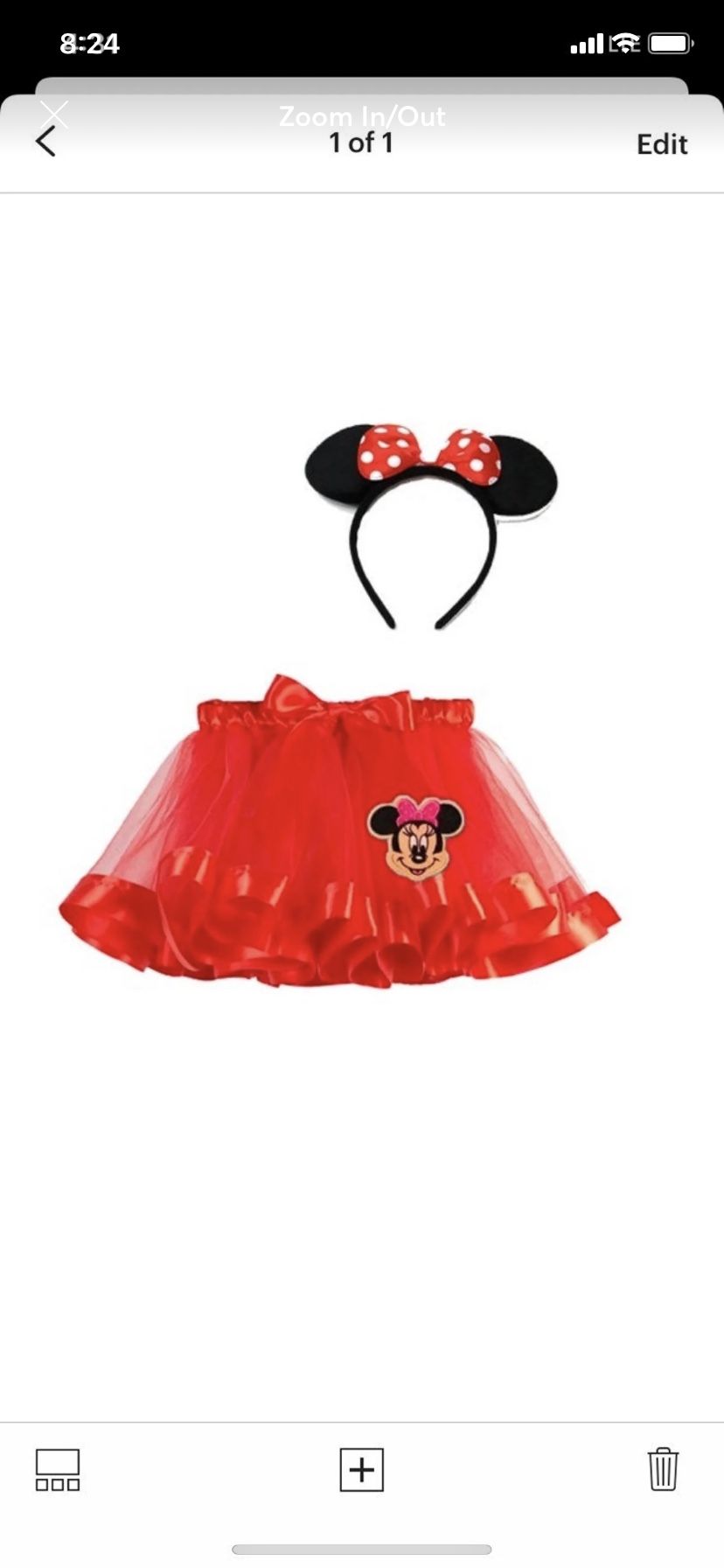 Minnie Mouse Tutu And Ears 3t