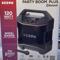 ION Party Boom Plus Portable Bluetooth Enabled Speakers w/ Lights & Wide Sound