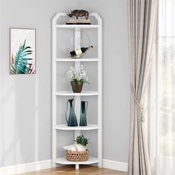 New White 5 Tier Corner Shelves (WHOLESALE PRICE AVAILABLE)