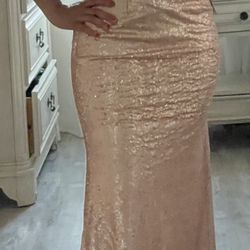 Rose gold sequence dress Size 2