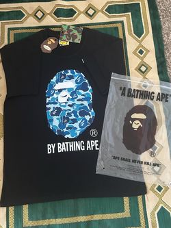 A Bathing Ape BAPE Blue Camo Ape Head Tee