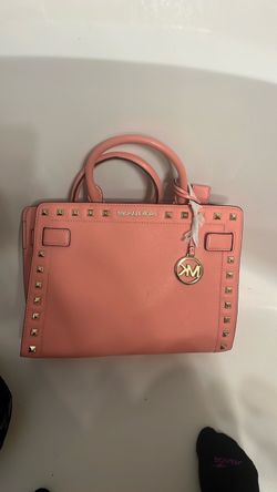 Michael Kors Pink Studded Satchel Handbag