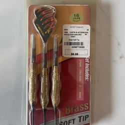 Darts (3) - Soft Tip, Brass Handle 