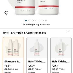 Keeps Hair Thickening Shampoo & Conditioner New
