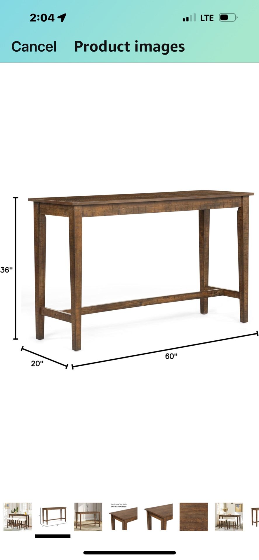60 INCH BAR TABLE