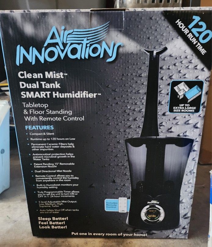 "AIR INNOVATIONS" .CLEAN MIST, DUAL TANK, SMART HUMIDIFIER