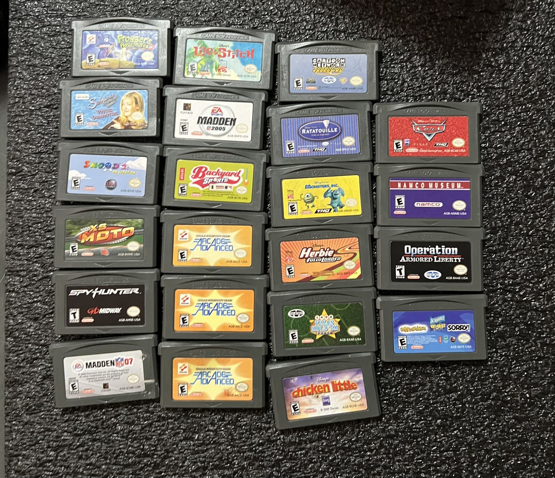 22 Game boy Advanced Games
