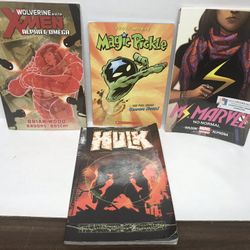 Hulk, X-men Graphic Novels, Set Of Four