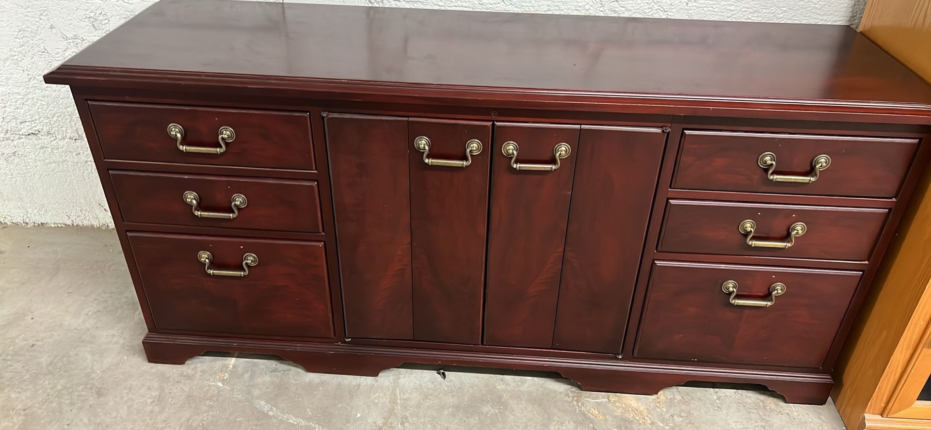 66”wx18”dx31”h Super Heavy, Solid Wood, Burgundy, Color Dresser