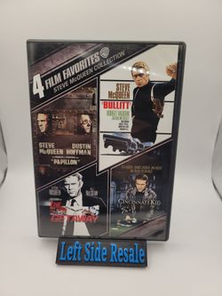 Steve McQueen Collection ( DVD ) Papillon , Bullitt , Getaway , Cincinnati Kid