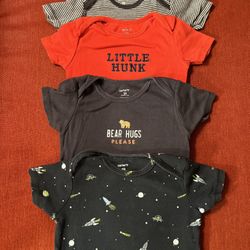 Bundle of 6 | Carter’s Baby  Short-Sleeve Bodysuits | 18 Months 