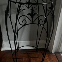Black Iron Two Tiered Plant Stand
