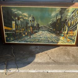 Antique Light Up Picture