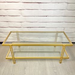 Gold Glass Coffee Table