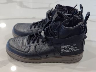 SF Air Force 1 Mid. Black Dark Hazel Men's 12