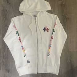 Chrome Hearts Multi Color Cross Hoodie white Size (M)