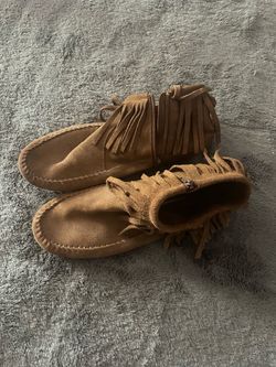 Minnetonka Fringe Moccasin Ankle Boots