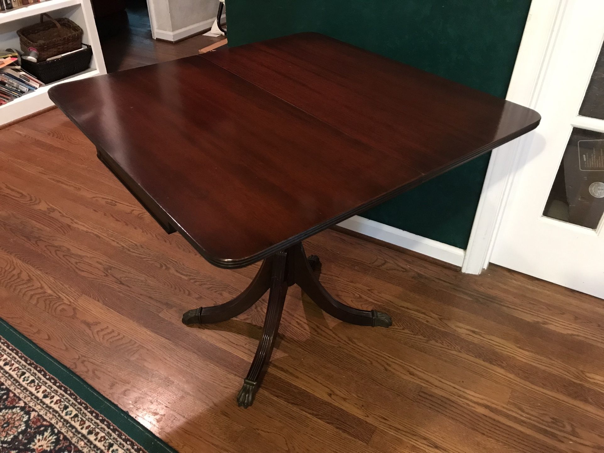 Antique Ferguson Bros Mahogany Flip Top Game/Accent Table with Game Compartment
