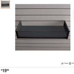 NEW Jifram Easy Living Plastic 8 in. x 20 in. Slat Wall Basket in Black **$10 for all**