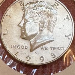 1995-D Kennedy Half Dollar. (BU)