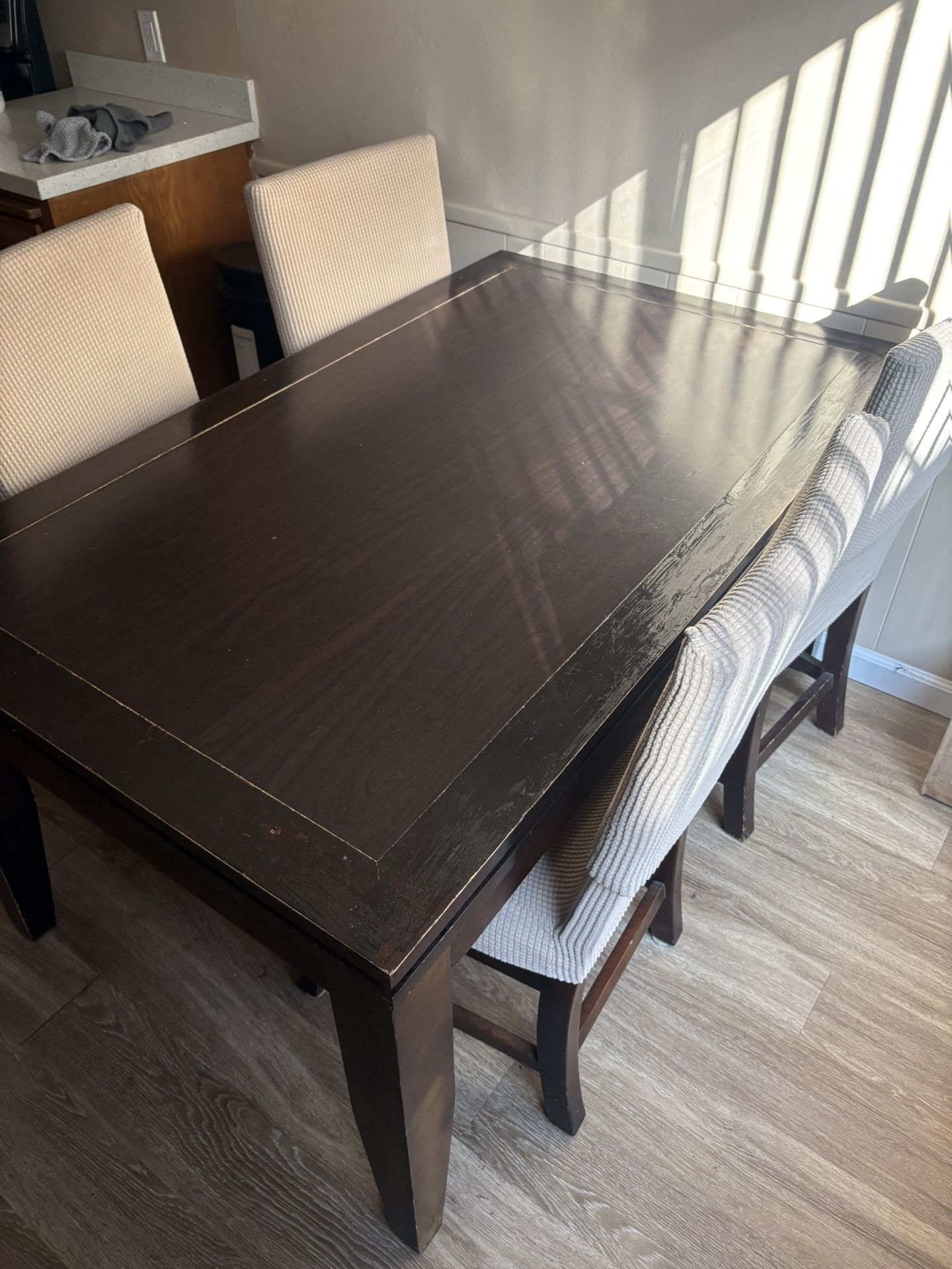 Kitchen Table 6 Ft X 2.5 Ft (4 Chairs Included)