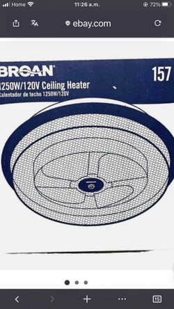 broan 157 ceiling heater