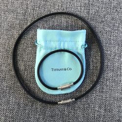 Tiffany & Co Rubber And Sterling Silver Picasso Surfer Necklace And Bracelet Set