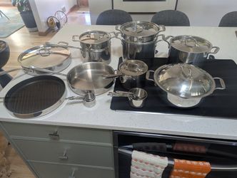 RARE All-Clad D3 17-Pc Set + Discontinued Stainless Measuring Cups & Splatter Screen (Made in USA)