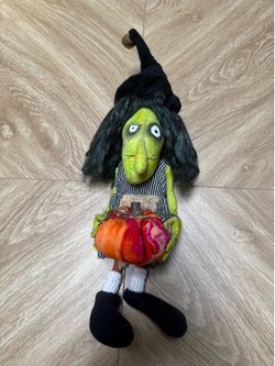 Handmade Artisan Halloween Witch – 16” Tall